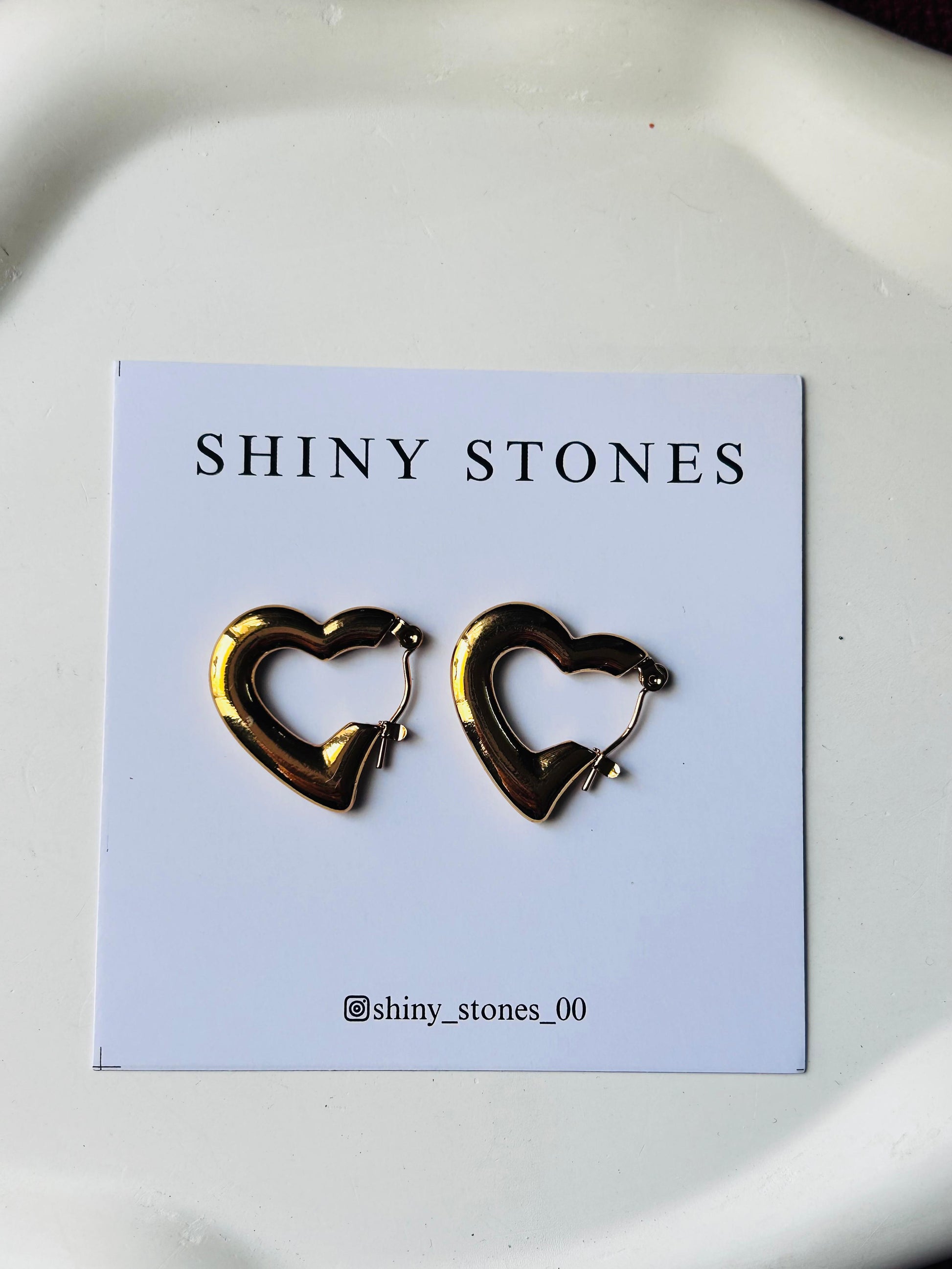 Bold heart hoop earrings