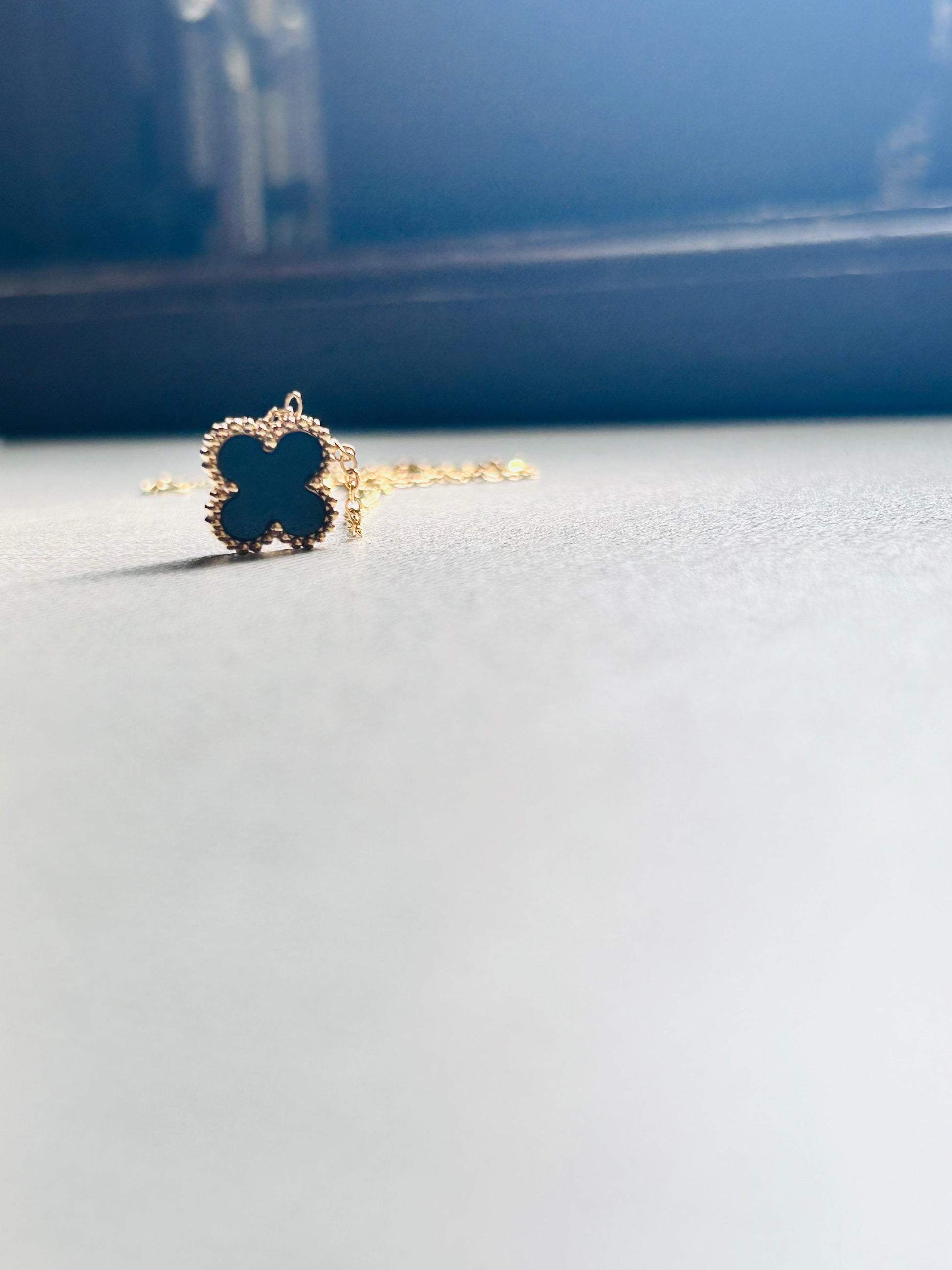 Black clover necklace