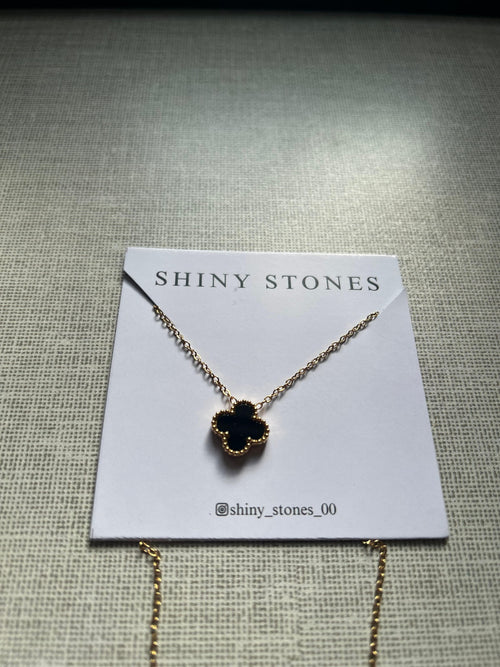 Black clover necklace