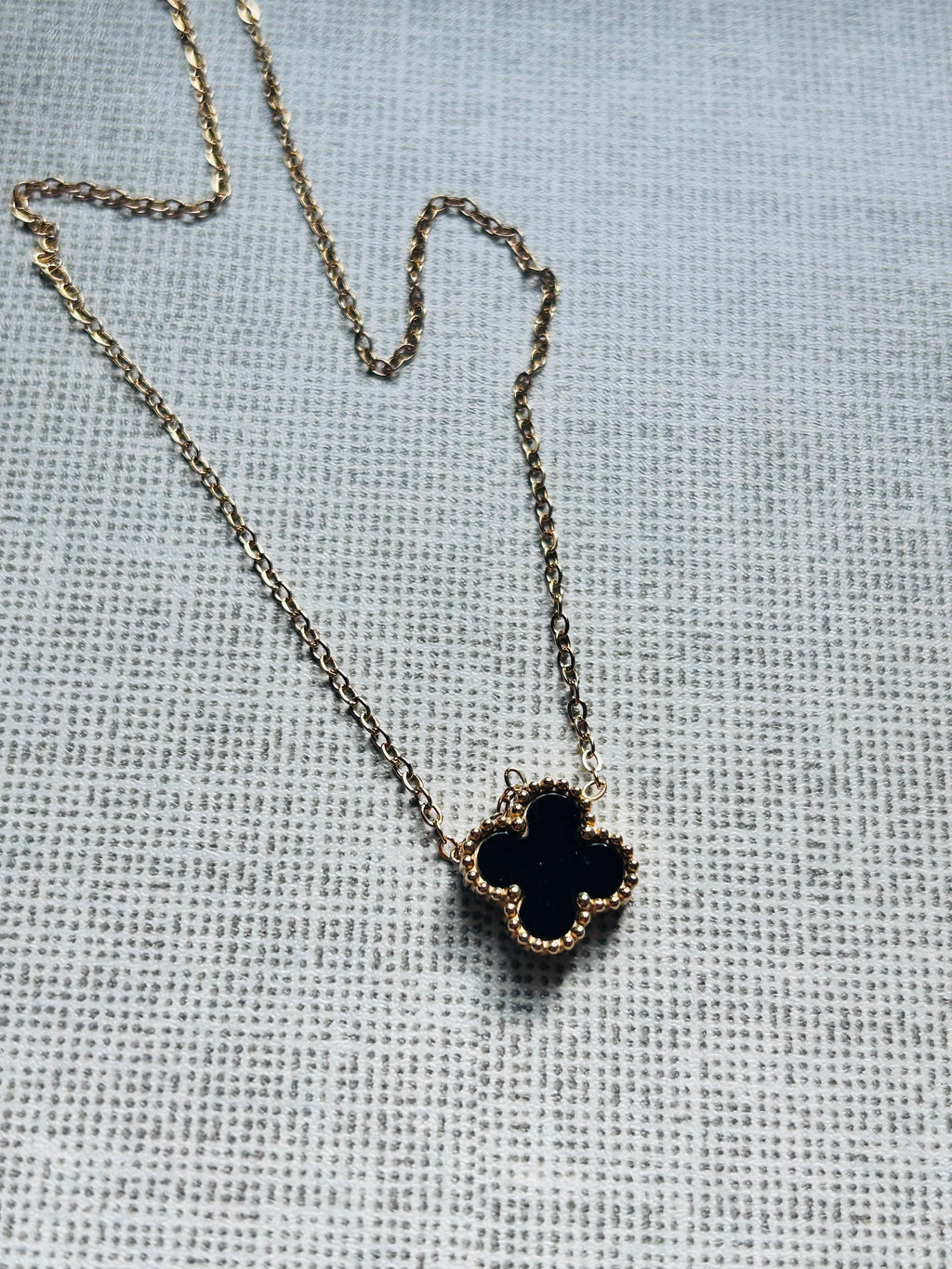Black clover necklace
